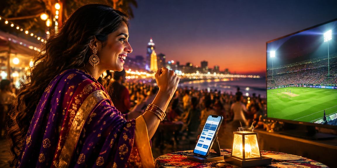 Crowd enjoying cricket and entertainment in India