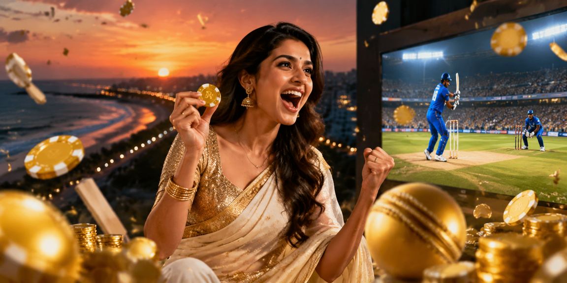Fans watching live IPL cricket match in a stadium in India